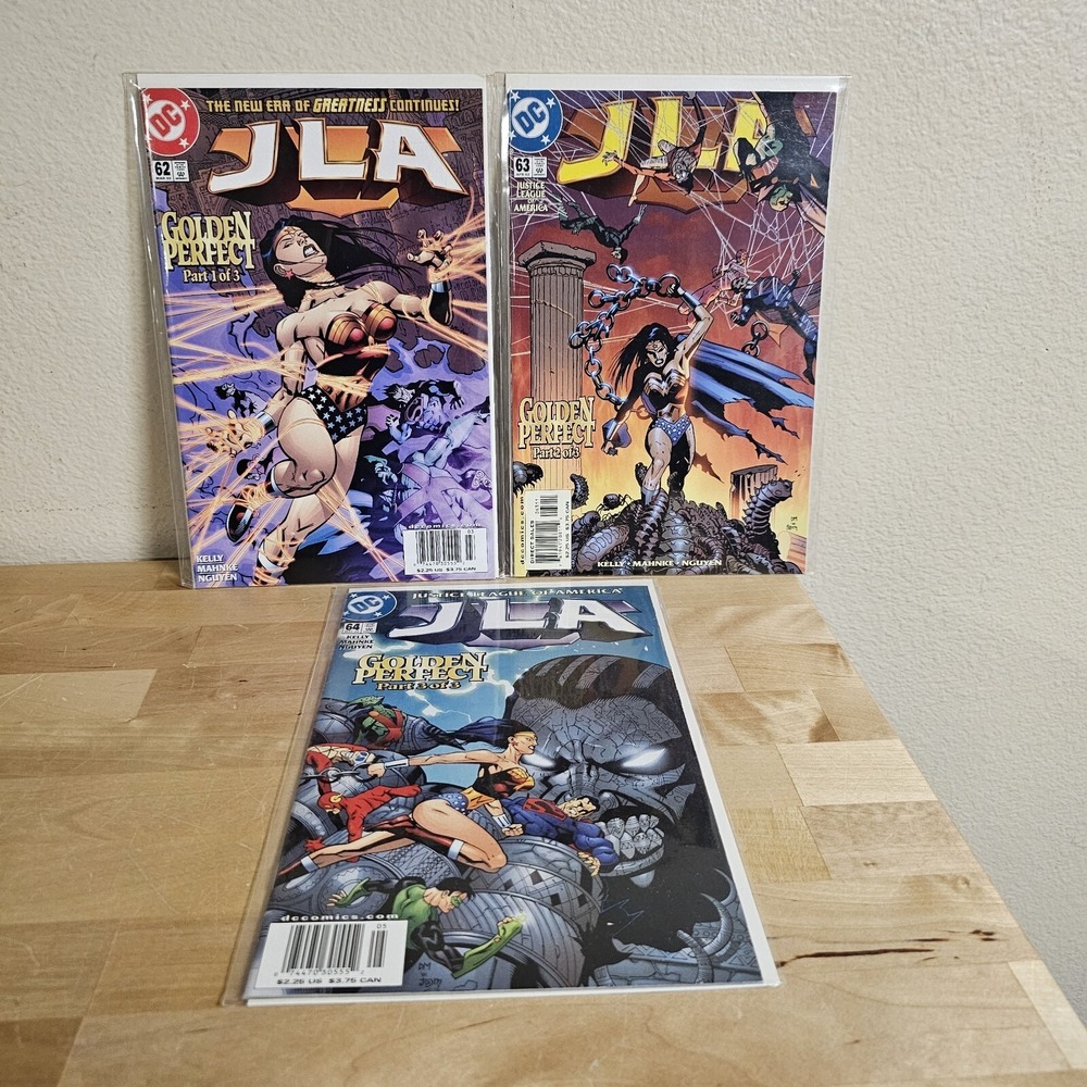 JLA Issue #62-64 Golden Perfect Complete Story Arc 1st Appearance of Rama Khan!